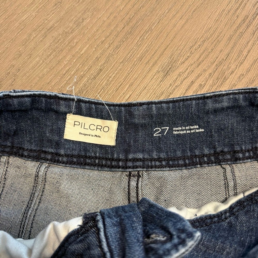 Pilcro Anthropologie Wide Leg Medium Wash Jeans Sz 27 Country Boho Classic - Picture 5 of 12